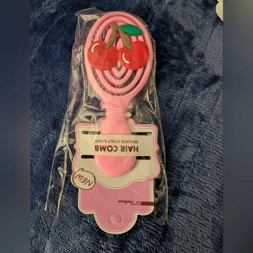 Pink Kids Cherry Hair Comb